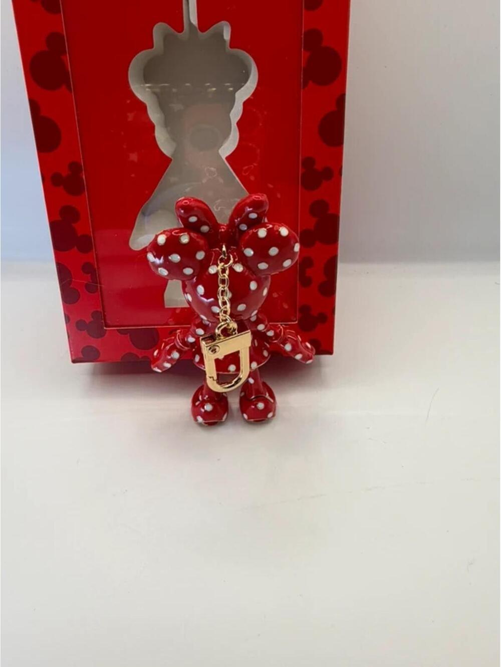 BaubleBar Minnie Mouse Red Polka Dot Bag Charm Keychain NIB - Picture 5 of 10